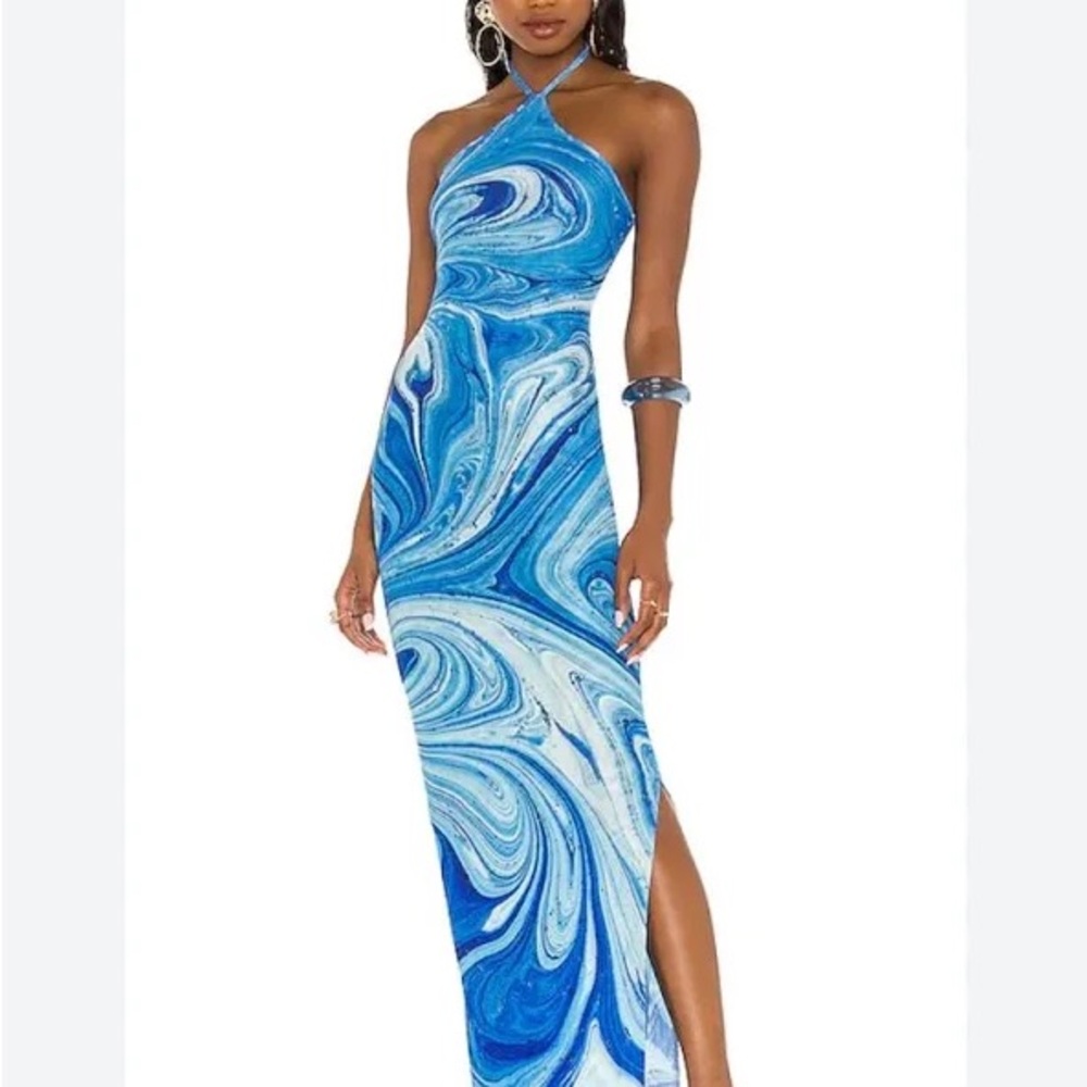 Farai London Blue Swirl Saira Dress/ cover up